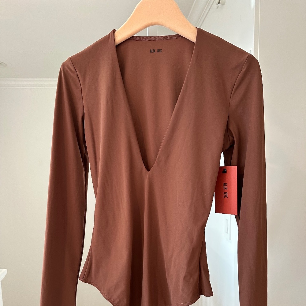 ALIX NYC Brown Long Sleeve Bodysuit - Picture 7 of 15